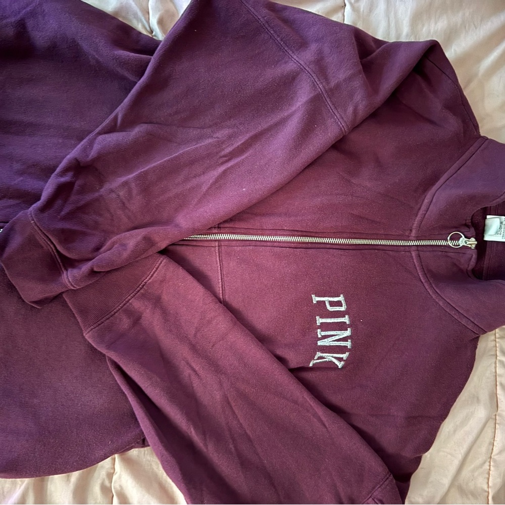 Pink oversized fleece jacket